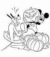 Halloween Coloring Disney Pages Mickey Mouse Printable Pluto Larger Version Click sketch template