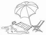 Imprimer Sombrilla Coloriage Parasol Sombrillas Tumbona Playas Buscar Platja Umbrella Visitar Pelota sketch template