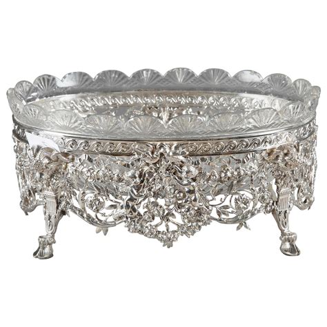 early  century silver  crystal candy dish  sale  stdibs