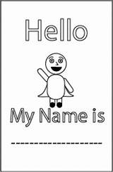 Name Hello Coloring Ravenell Created sketch template