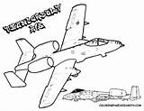 Airplane A10 Thunderbolt Yescoloring Airplanes Dumielauxepices sketch template