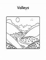 Coloring Landforms Pages Template sketch template