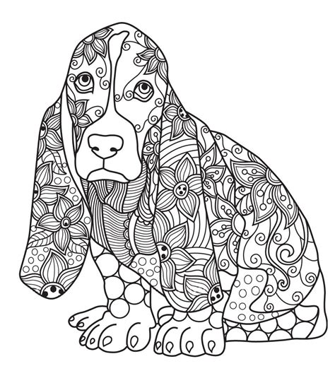 dog colorish coloring book  adults mandala relax  goodsofttech