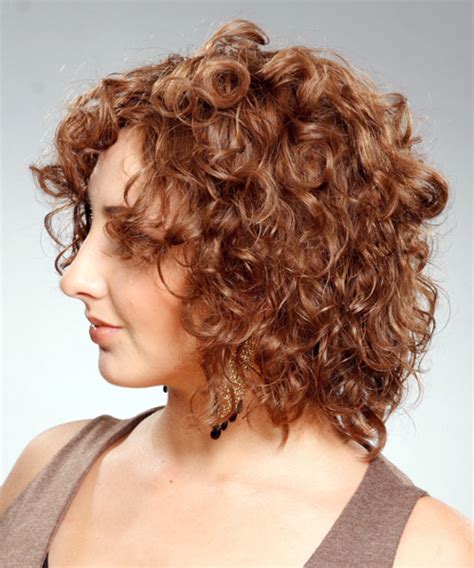 Medium Curly Light Brunette Hairstyle