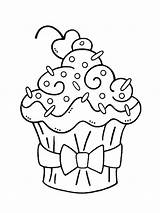 Coloring Cupcake Birthday Pages Cute Color Cupcakes Printable Drawing Kids Cake Cup Coloriage Colors Books Complementary Embroidery Colouring Getdrawings Digi sketch template