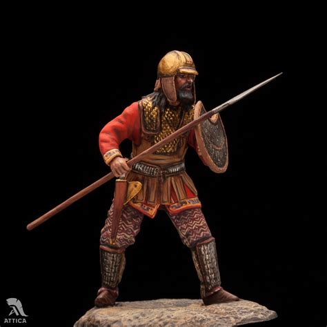 scythian warrior  spear painted toy soldier collectible quality