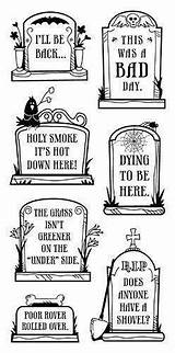 Tombstone Tombstones Epitaphs Graveyard Printable Gravestone Headstone Headstones Lawn Shrink Manualidades Rhyme Halloweenfun sketch template