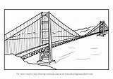 Draw Bridge Drawing Golden Gate Simple Cartoon Step Bridges Drawings Tutorials Paintingvalley Learn Architecture sketch template