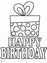 Birthday Coloring Cards Printable Card Happy Print sketch template