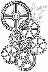 Steampunk Gears Cogs Clocks Template Stencils Paintingvalley sketch template