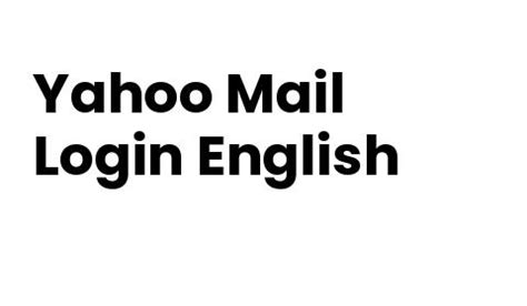 yahoo mail login english notun sokaal