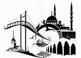 Istanbul Siyah Beyaz Ilgili Ile Turkish Vectors sketch template