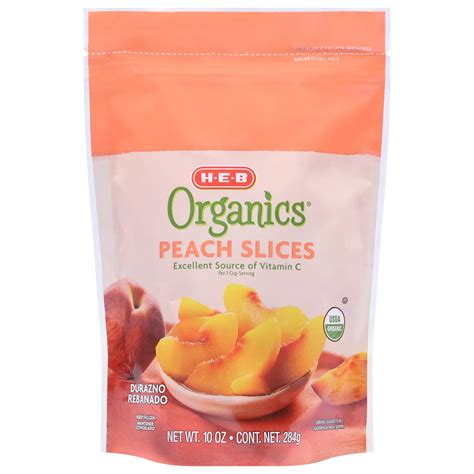organics frozen peach slices shop peaches