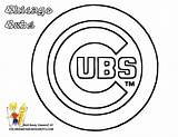 Coloring Pages Baseball Cubs Chicago Mlb Team Kids Printable Logo League Major Boys Stencil Sports Print Book Sheets Color Royals sketch template