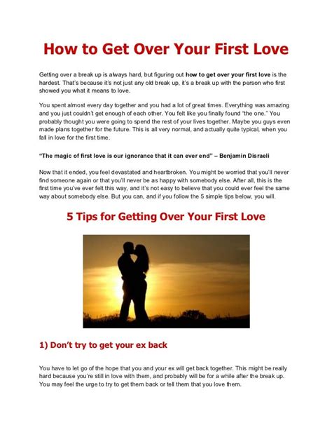 how to get over your first love 5 tips for getting over your first