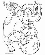 Coloring Circus Elephant Print sketch template