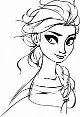 Elsa Coloring Frozen Pages Princess Disney Drawing Anna Printable Muslim Body Print Color Sheets Kids Getcolorings Template Drawings Wecoloringpage Face sketch template
