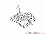 Coloring Christening Sheets Candle Bible Sheet Title sketch template