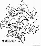 Zoobles Coloring Pages Colouring Colorings sketch template