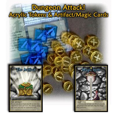 dungeon attack acrylic tokens artifactmagic cards
