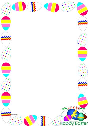 easter themed lined paper  pageborders teaching resources