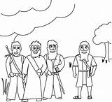 Abraham Visits sketch template