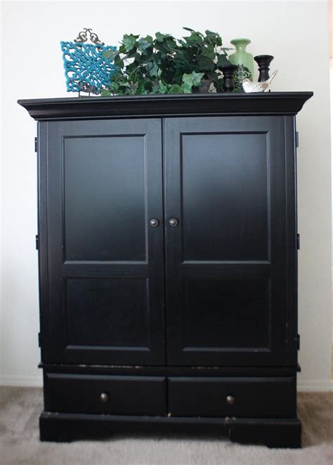 sale solid wood black tv armoire