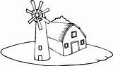 Windmill Getdrawings Dutch Drawing Coloring sketch template