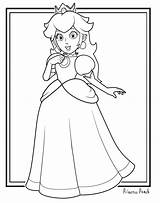 Mario Coloring Pages Printable Peach Also May sketch template