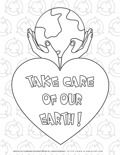 earth day coloring page  care   earth planerium