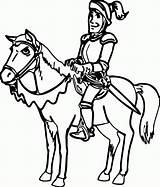 Knight Coloring Rider Pages Horse Library Clipart Medieval Comments sketch template