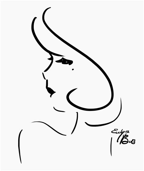 evelynes sketches drawings easy black  white lady drawings