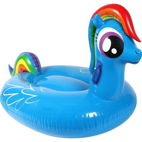 inflatable swimming pool   rainbow horse   head  tail