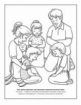 Coloring Pages Lds Jesus Saints Latter Children Family Praying Colouring Primary Prayer Church Peter Repentance Print Sunday Loves Preschool Search sketch template