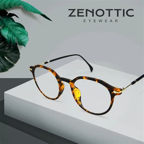 zenottic vintage round clear prescription glasses frame unisex optical