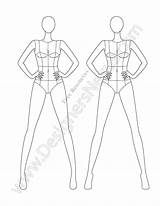 Fashion Template Female Croquis Croqui Templates Front Figure Designersnexus Illustrator Adobe Drawing V61 Illustration Face Vector High Di Moda Schizzi sketch template