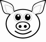 Pig Face Clipart Clip Cliparts Library Coloring sketch template