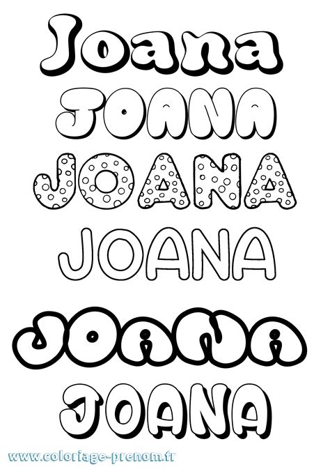 coloriage du prenom joana  imprimer ou telecharger facilement
