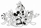 Mickey Mouse Coloring Pages Disney Clubhouse Disneyland Friends Walt Family Toodles Drawing Minnie Pdf Donald Printable Sheets Pluto Thanksgiving Goofy sketch template