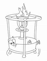 Stove Coloring Drawing Pages Getdrawings Kids sketch template