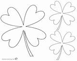 Coloring Pages Clover Leaf Four Small Printable Kids sketch template