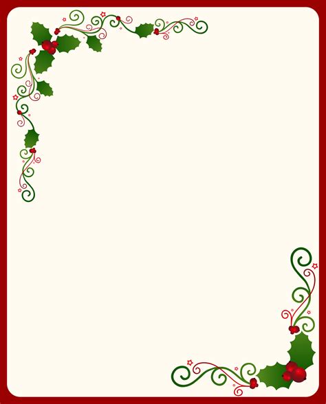 printable christmas stationery template