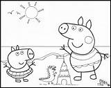 Peppa Pig Coloring Pages Family Colouring Swimming Beach Birthday Color Rocks Cartoon Printables Popular Printable Coloringhome Read Getdrawings Kids Choose sketch template