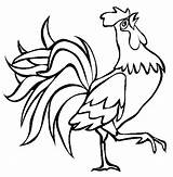 Rooster Drawing Simple Clipartmag sketch template
