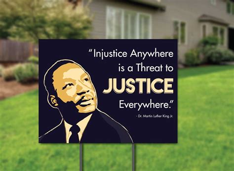 mlk justice yard sign protest signs civil rights