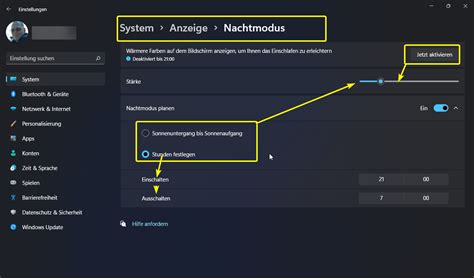 tuning windows  nachtmodus helligkeit farbe dr windows