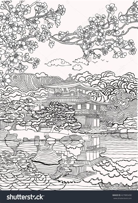 japan coloring pages shutterstock  coloring pages coloring japan adult coloring pages