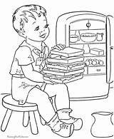 Coloring Pages Food Cute Sandwich Printable Color Foods Kids Print Big Sheets Book Adult Raisingourkids Play Make Fun Popular Printing sketch template