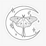 Moth Sticker Wing sketch template