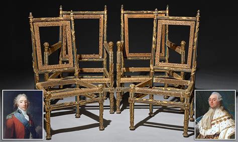 four broken wooden chairs made for charles x sell for £1